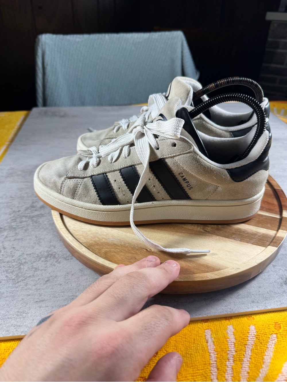 Adidas Women's Campus 00s Sneakers - Crystal White/Core Black, Size 7.5 US
